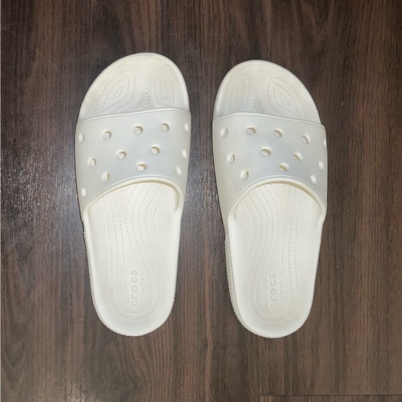 Crocs White Slide Sandals - Picture 2 of 3